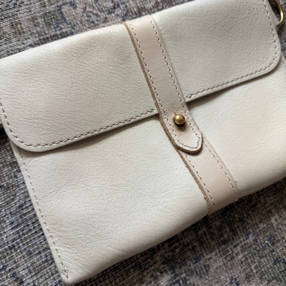 Crossbow leather bone hand bag crossbody bag hip pouch western minimalist purse - Picture 3 of 14